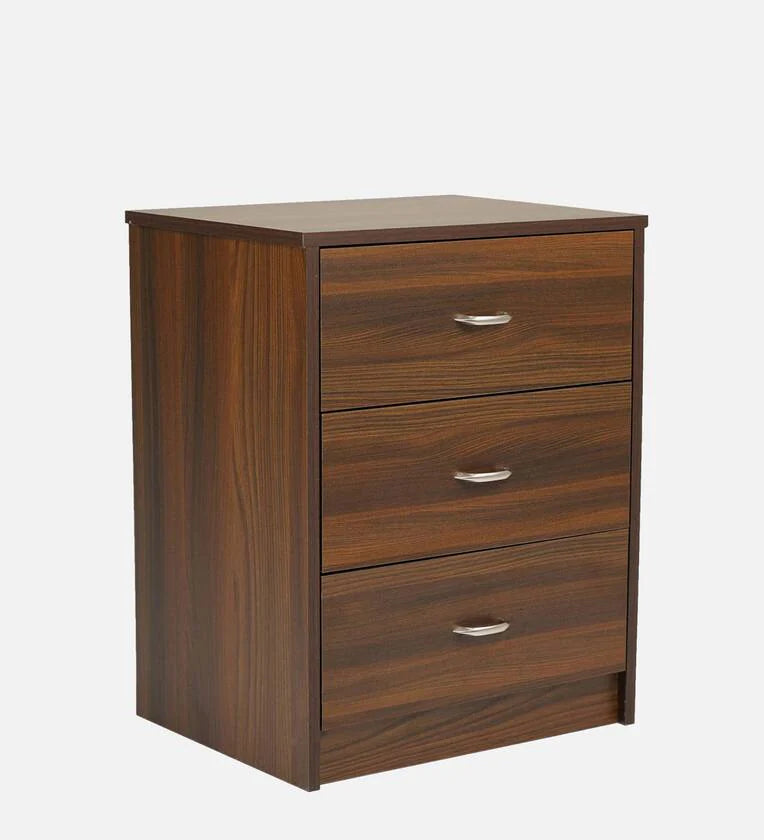 Bedside Table in Classic Walnut Finish with Drawers