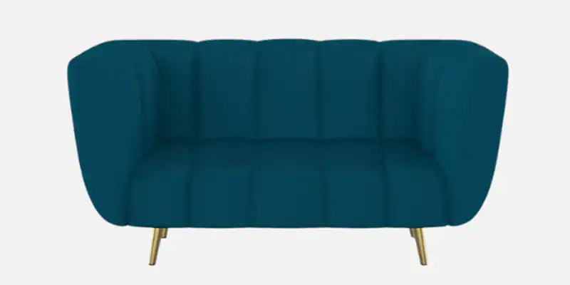 Fabric 2 Seater Sofa in Peacock Blue Colour