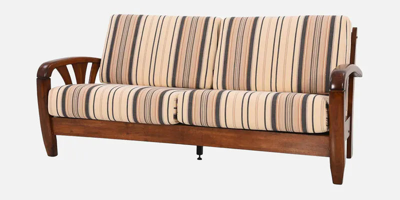 Solid Wood 3 Seater Sofa in Brown Colour