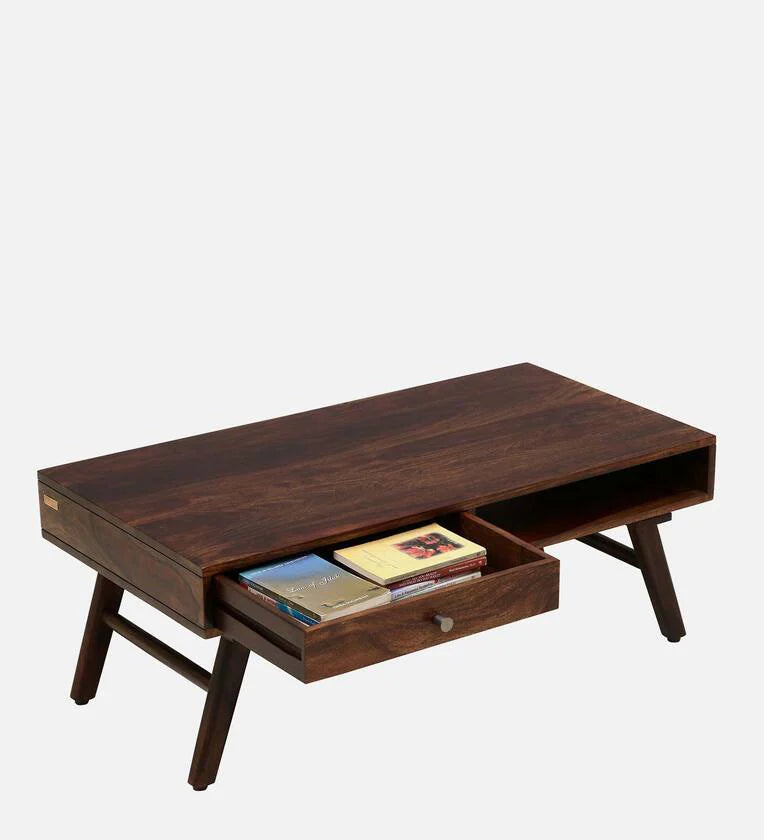 Sheesham Wood Coffee Table In Scratch Resistant Provincial Teak Finish