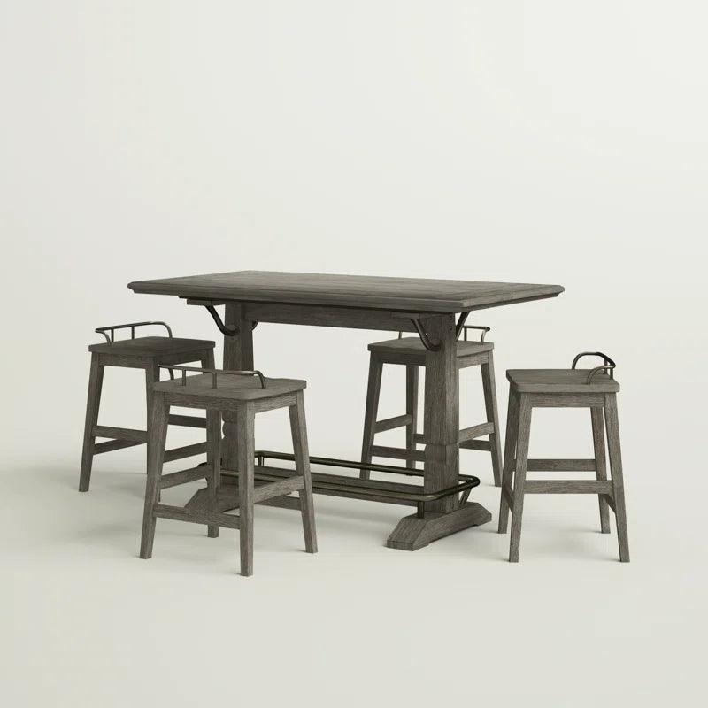 5 - Piece Trestle Dining Set - Ouch Cart 