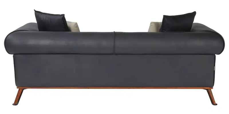 2 Seater Leather Sofa In Dark Blue Colour