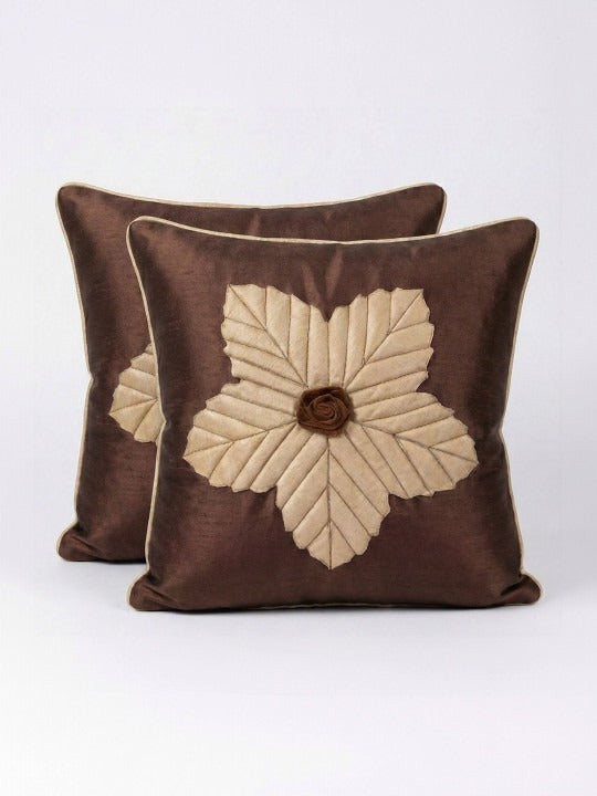 Silk Cushion Covers Set of 5 Lazar Flower Floral Decorative Pillow Covers
