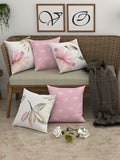 Mix & Match Floral Cushion Covers, Cotton Blend, 16 x 16 Inch, Set of 5