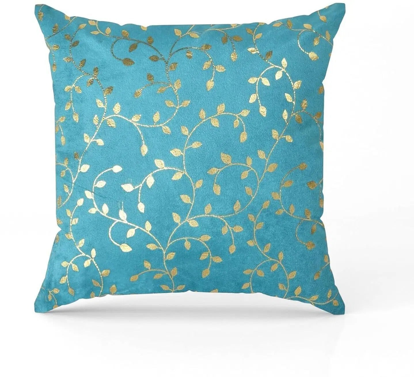 Blue Petal Velvet Cushion Covers 16 x 16 Inch for Sofa, Couch & Bed, Set of 5