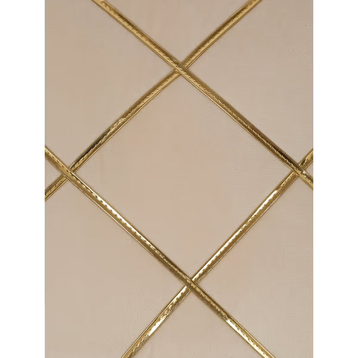 Beige & Gold Checked Velvet Cushion Covers, 16 x 16 Inch, Set of 5