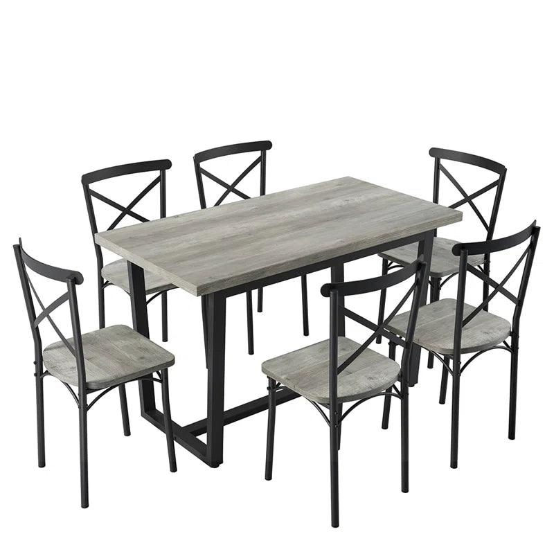 7 - Piece Double Pedestal Dining Set - Ouch Cart 