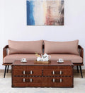 Leather Coffee Table In Vintage Brown Colour