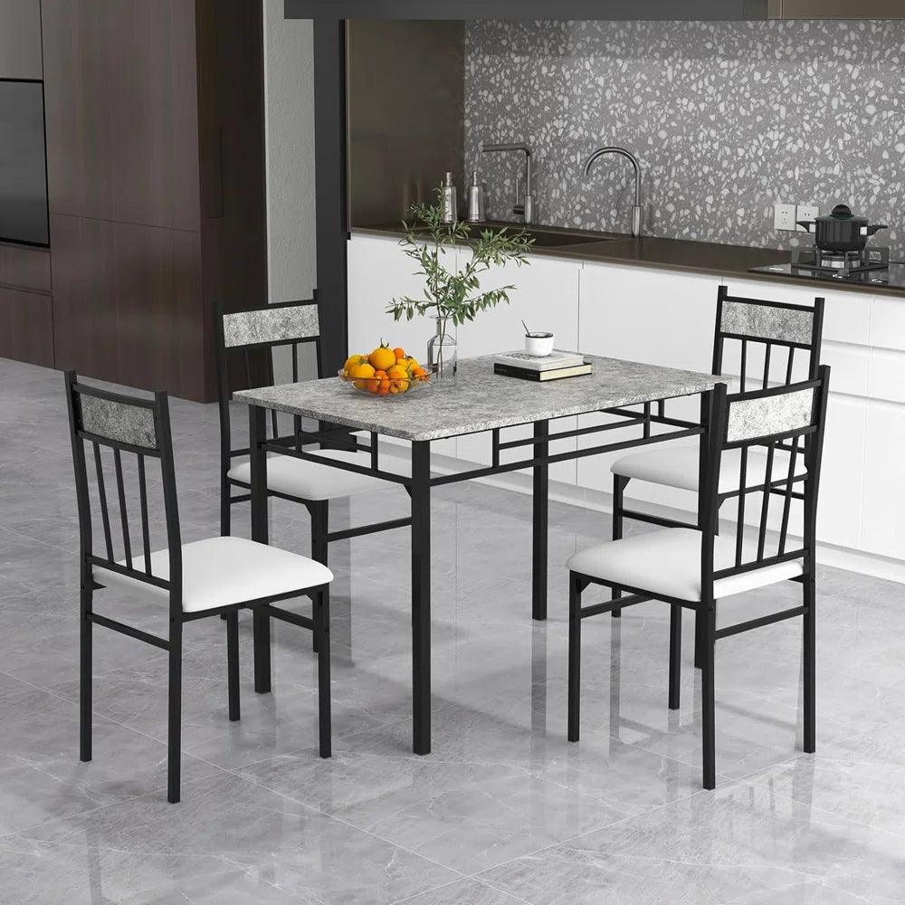 Marble Top Dining Set - Ouch Cart 