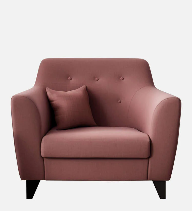 Velvet 1 Seater Sofa In Berry Wine Colour