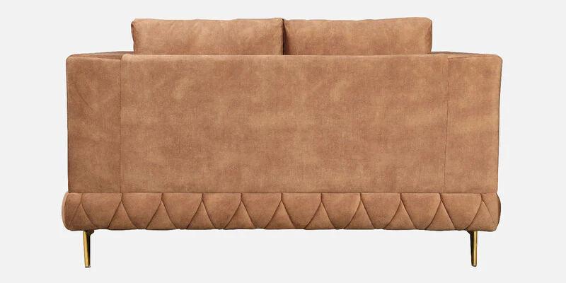 Velvet Fabric 2 Seater Sofa In Brown Colour - Ouch Cart 