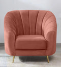 Velvet 1 Seater Sofa In Blush Pink Colour