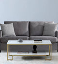 Metal Coffee Table In Brass Finish With Porcelain Top
