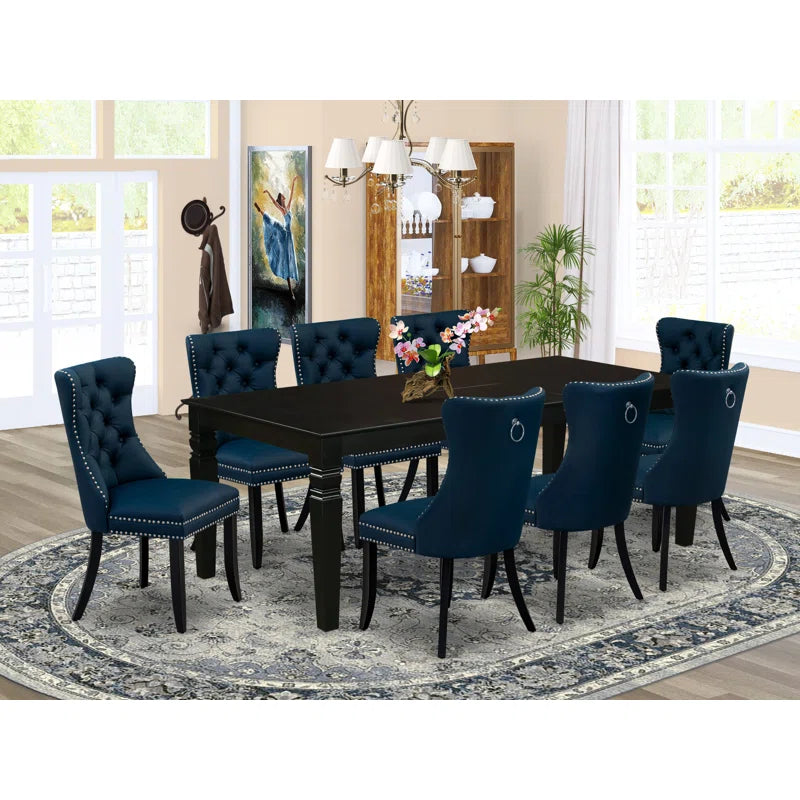 Extendable Solid Wood Dining Set
