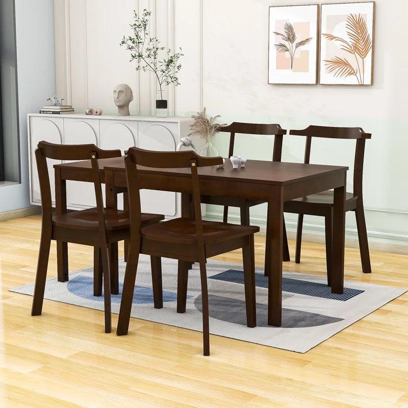 5-Piece Dining Set with Extendable Table and Comfortable Chairs - Ouch Cart 