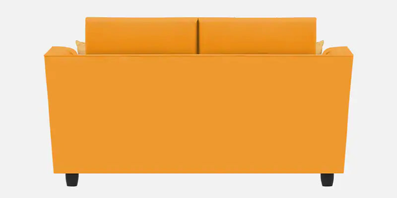 Velvet 2 Seater Sofa In Saffron Yellow Colour