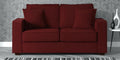 Fabric 2 Seater Sofa In Garnet Red Colour