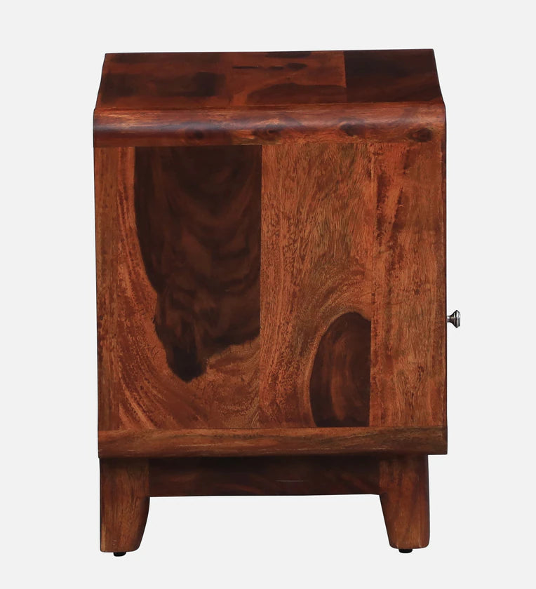 Solid Wood Bedside Table In Scratch Resistant Honey Oak Finish With Drawer