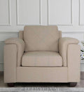 Fabric 1 Seater Sofa In Beige Colour