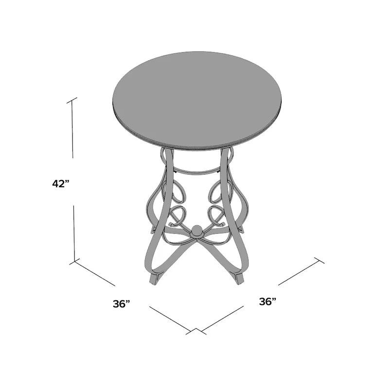 5 Piece 36" Round Pub Table Dining Set - Ouch Cart 