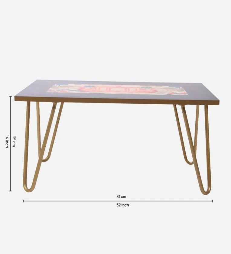 Metal Coffee Table in Brown Colour