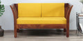 Sheesham Wood 2 Seater Sofa in Scratch Resistant Honey Oak Finish