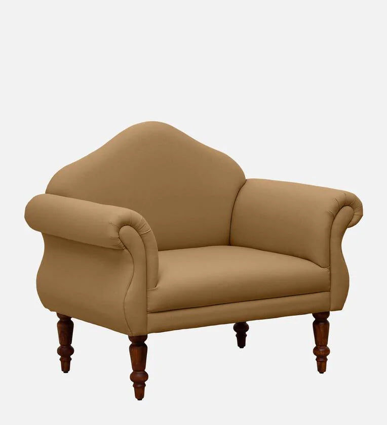 Sheesham Wood 1 Seater Sofa In Honey Oak Finish