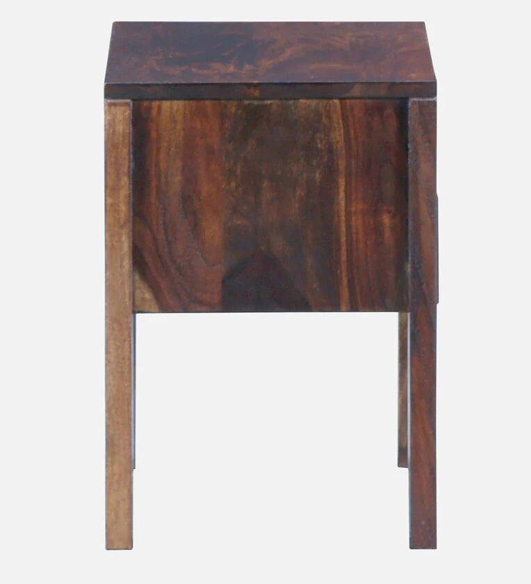 Sheesham Wood Bedside Table in Scratch Resistant Provincial Teak Finish With Drawers