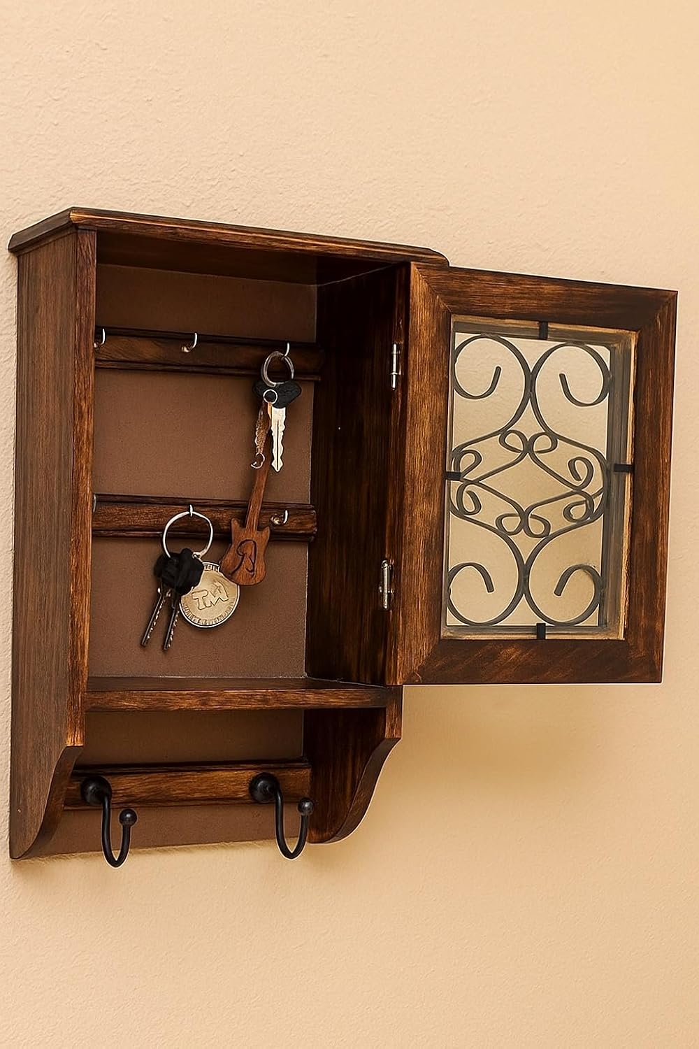 Wooden Wall Hanging Key Holder