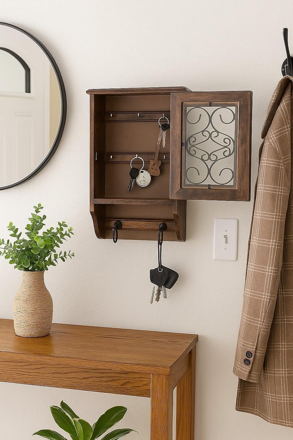 Wooden Wall Hanging Key Holder