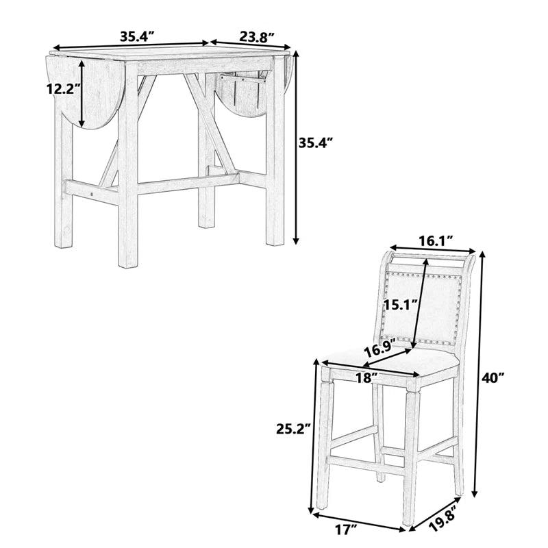 Extendable Dining Set - Ouch Cart 