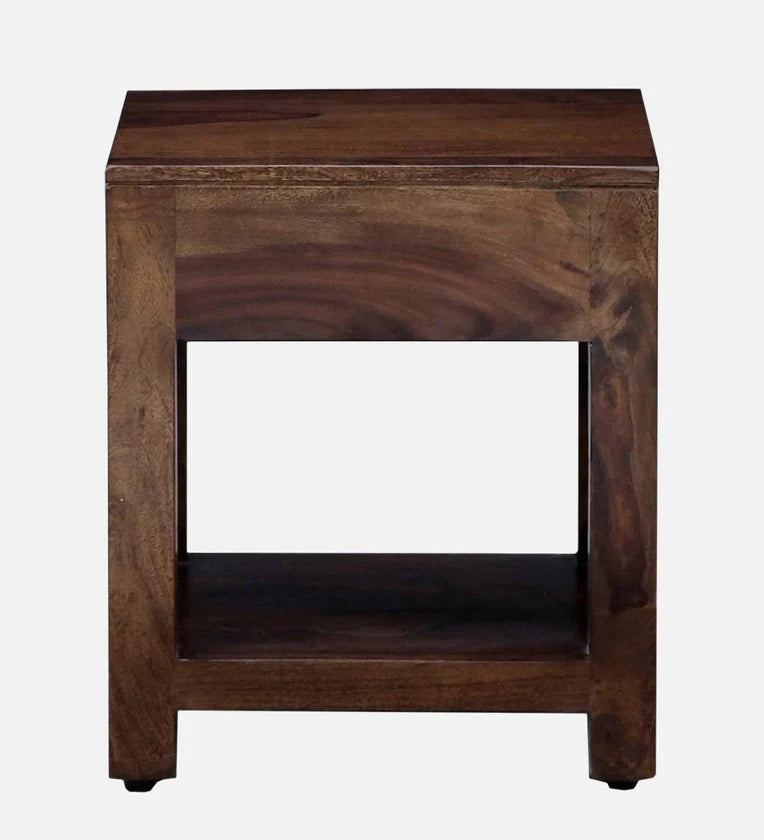 Sheesham Wood Bedside Table In Provincial Teak Finish With Drawer