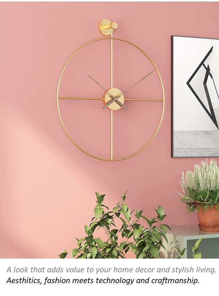 GOLD MATT WALL CLOCK - Ouch Cart 