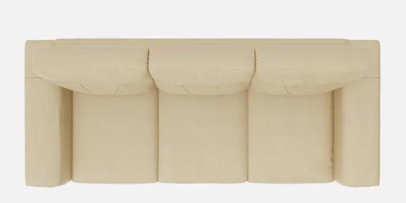 Leather 3 Seater Sofa in Beige Colour - Ouch Cart 