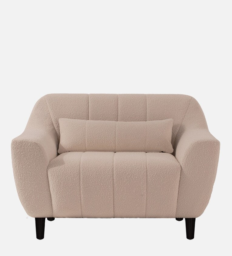 Fabric 1 Seater Sofa In Regal Beige Colour