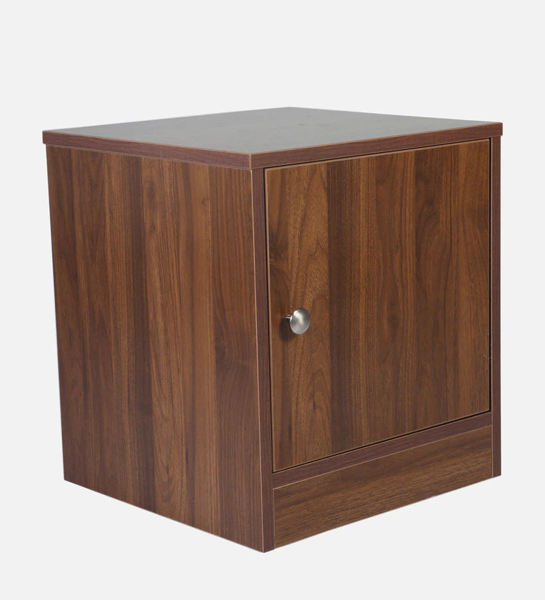 Bedside Table In Columbian Walnut Finish with Storage