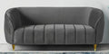 Velvet 2 Seater Sofa In Iron Grey Colour