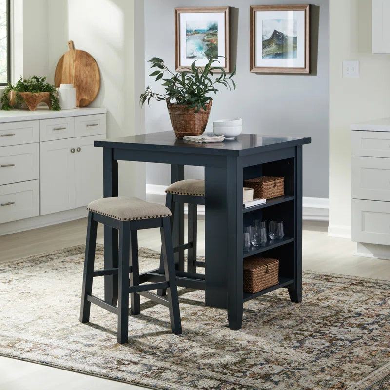Counter Height Dining Set w/ Upholstered Seats