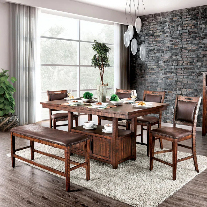 6-Piece Counter Height Dining Table Set