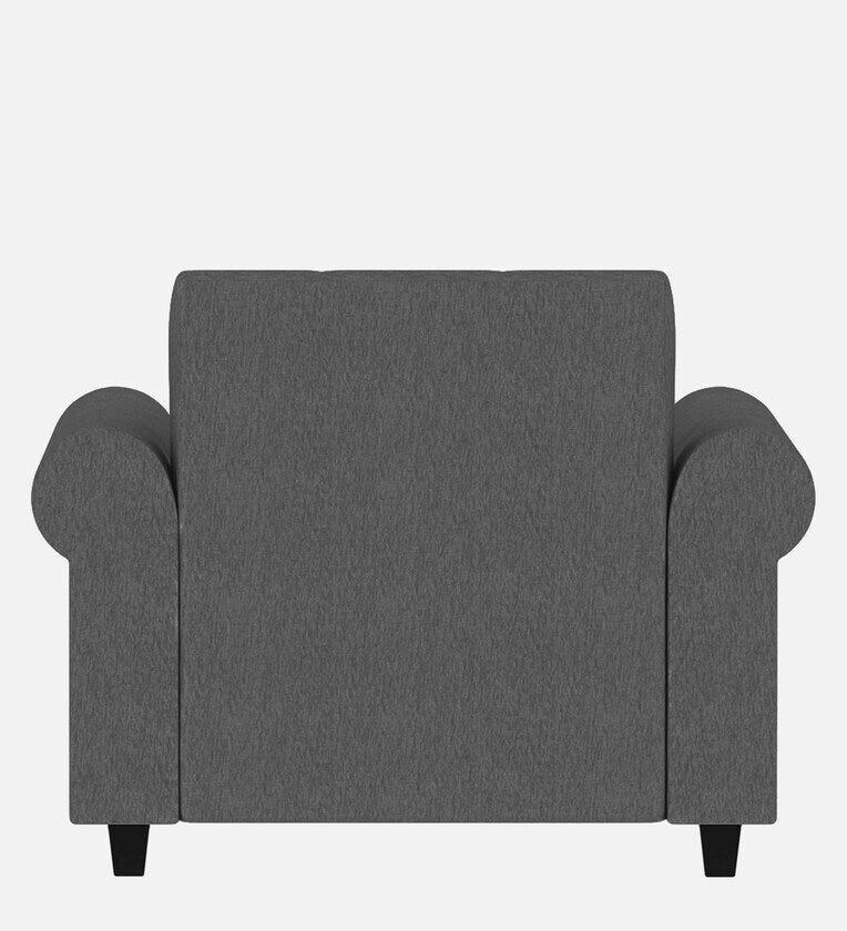 Fabric 1 Seater Sofa in Charcoal Grey Colour
