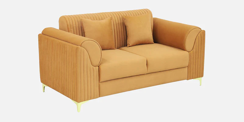 Fabric 2 Seater Sofa in Light Orange Colour