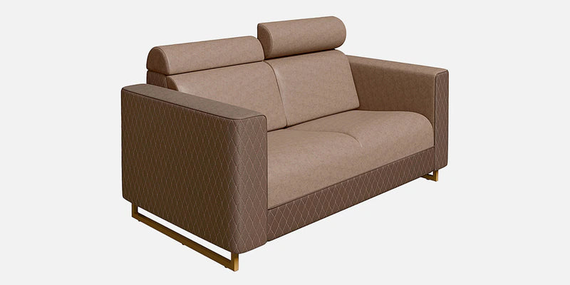 V3 Leatherette 2 Seater Sofa In Brown Colour