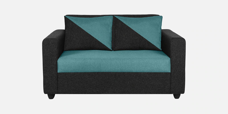 Fabric 2 Seater Sofa In Royal Black & Blue Colour