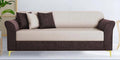 Velvet 3 Seater Sofa in Mocha Brown & Camel Beige Colou