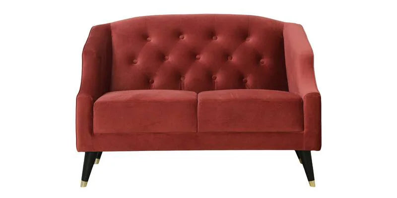 Velvet 2 Seater Sofa In Maroon Colour