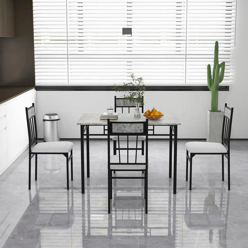 Marble Top Dining Set - Ouch Cart 