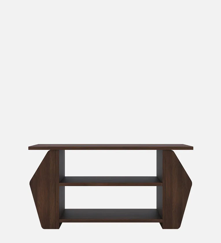 Wood Top Coffee Table In Dark Acacia Finish