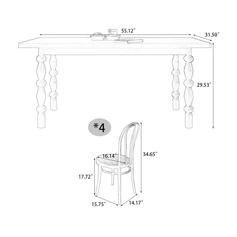 5 - Piece Dining Set - Ouch Cart 