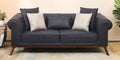 2 Seater Leather Sofa In Dark Blue Colour