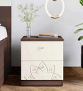 Bed Side Table in Frosting Cream Finish